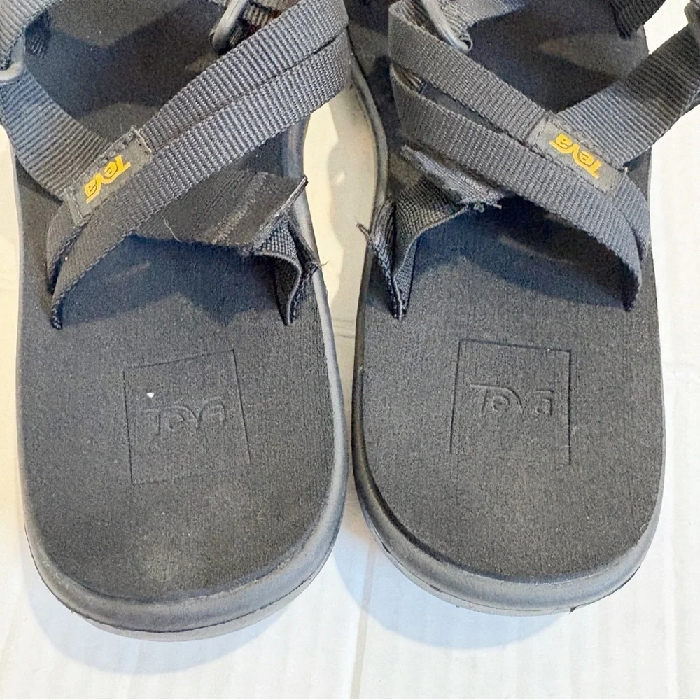 Teva Voya Slide Sandals Black Size 5 Size EU36 Strappy Sustainable Cushioned
